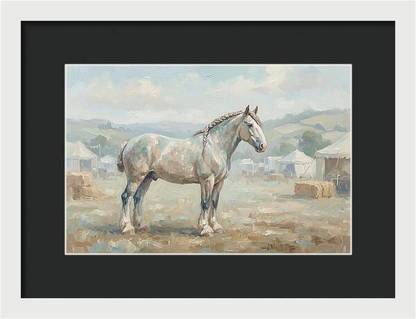 Shire Horse With Braided Mane