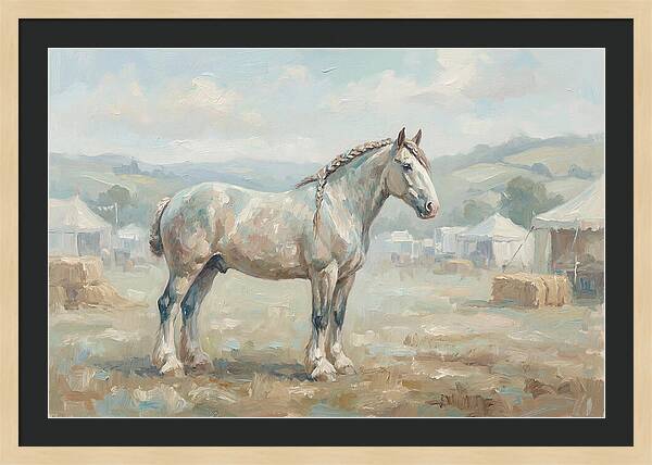 Shire Horse With Braided Mane