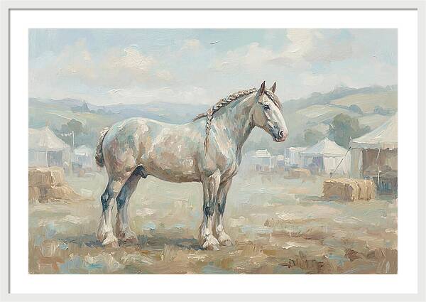 Shire Horse With Braided Mane