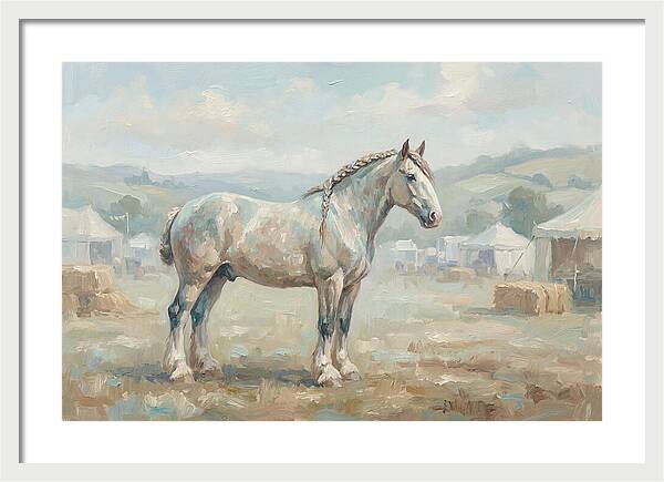 Shire Horse With Braided Mane