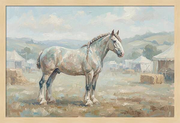 Shire Horse With Braided Mane