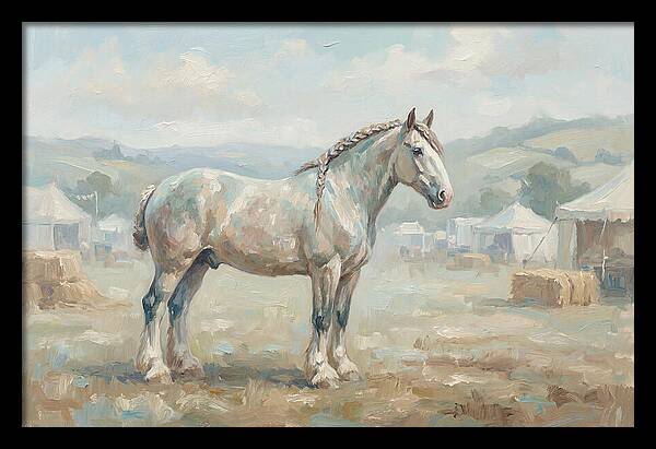 Shire Horse With Braided Mane