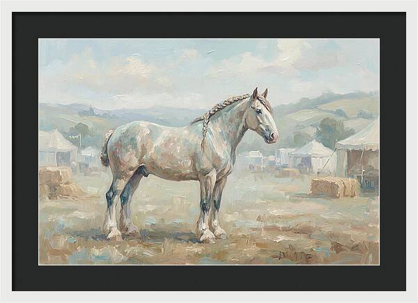 Shire Horse With Braided Mane