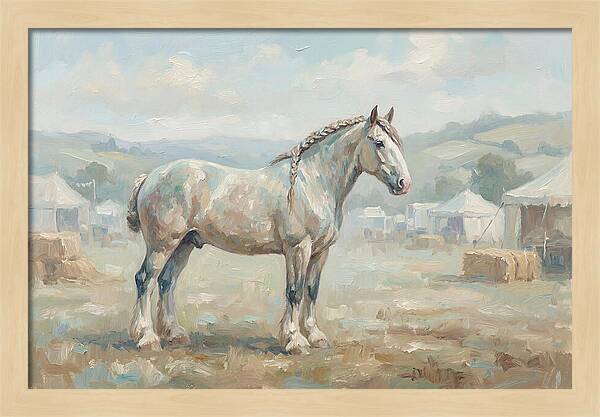 Shire Horse With Braided Mane