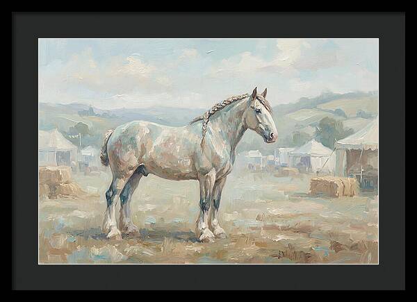 Shire Horse With Braided Mane