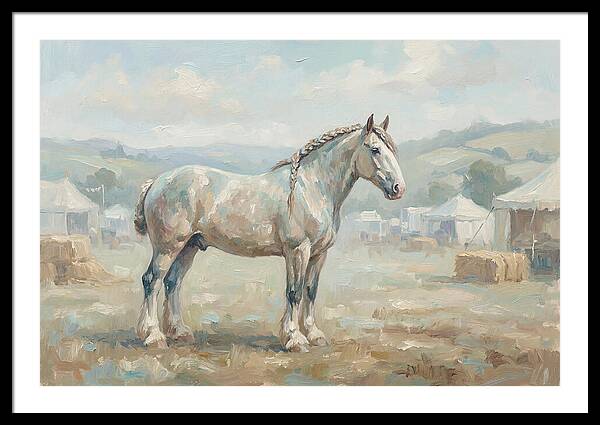 Shire Horse With Braided Mane
