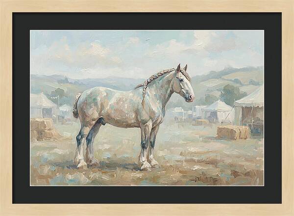 Shire Horse With Braided Mane