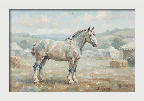 Shire Horse With Braided Mane