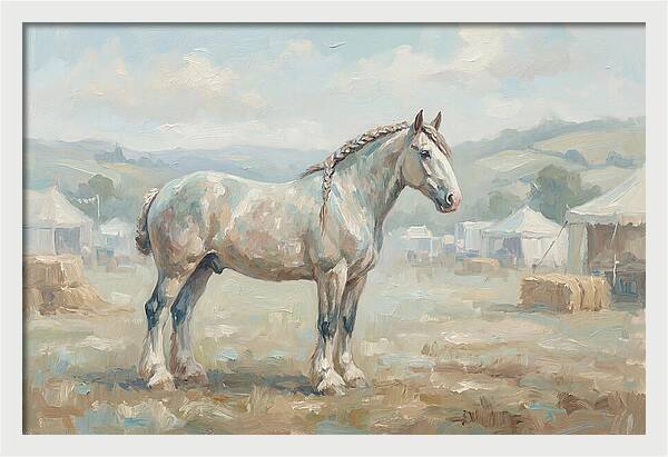 Shire Horse With Braided Mane