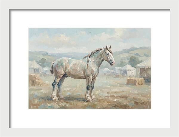 Shire Horse With Braided Mane