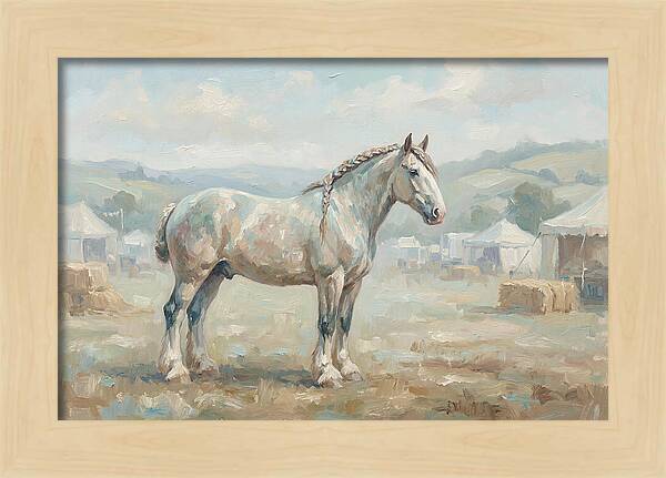 Shire Horse With Braided Mane