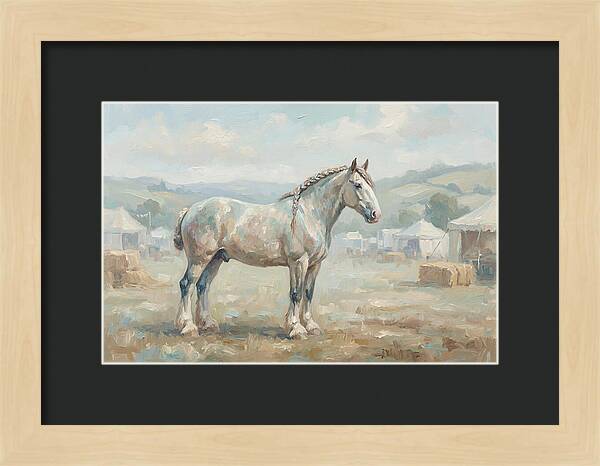 Shire Horse With Braided Mane