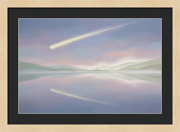 Shooting Star Over Calm Lake