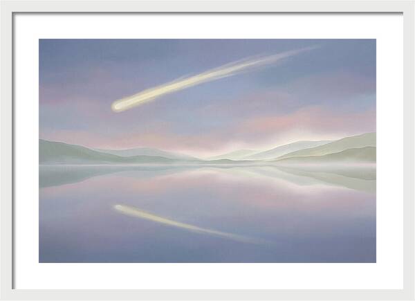 Shooting Star Over Calm Lake