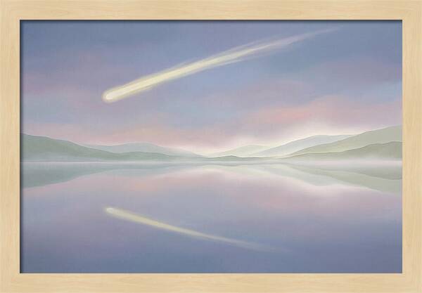 Shooting Star Over Calm Lake