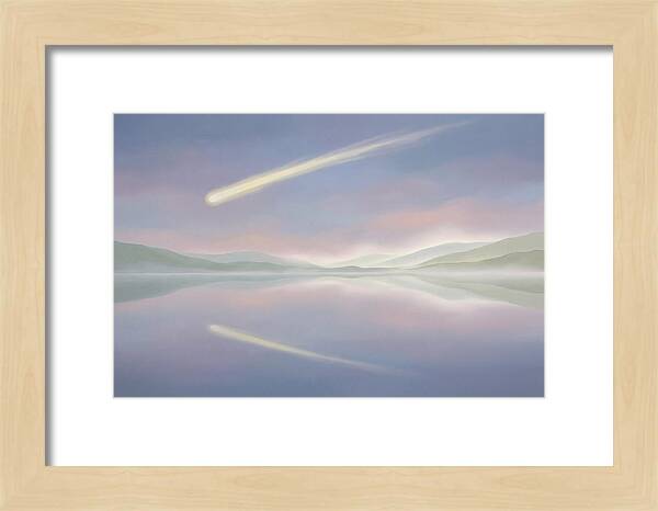 Shooting Star Over Calm Lake