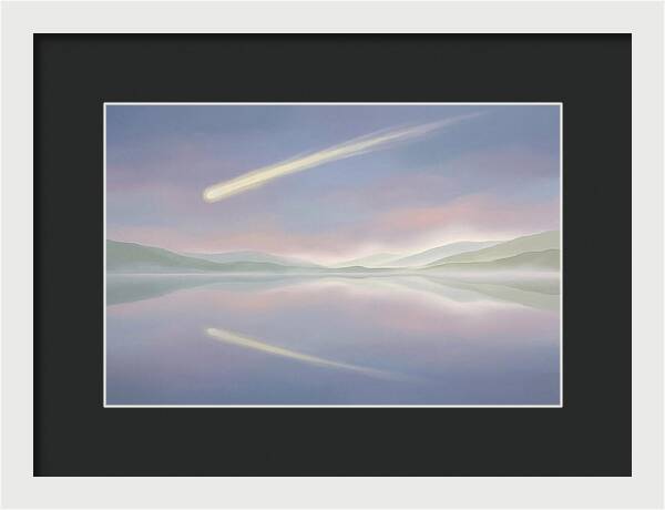 Shooting Star Over Calm Lake