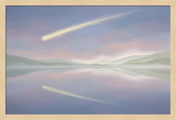 Shooting Star Over Calm Lake