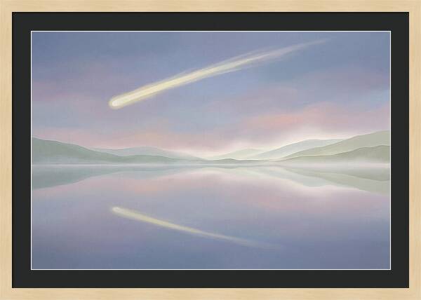 Shooting Star Over Calm Lake