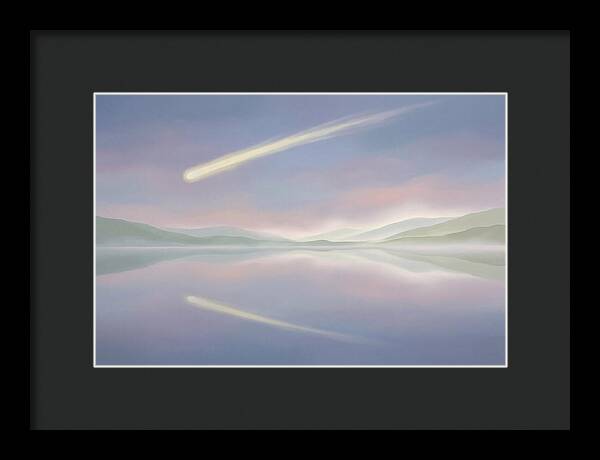 Shooting Star Over Calm Lake