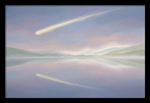 Shooting Star Over Calm Lake