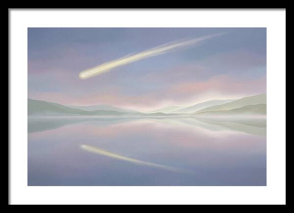 Shooting Star Over Calm Lake