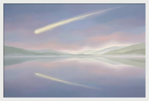 Shooting Star Over Calm Lake