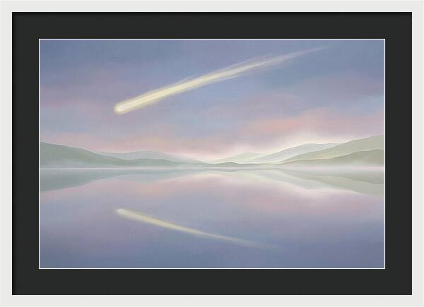 Shooting Star Over Calm Lake