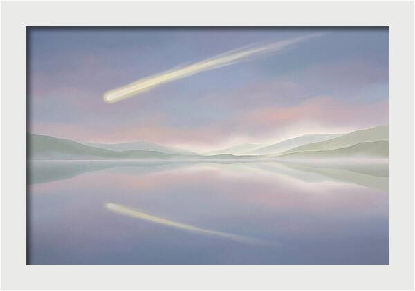 Shooting Star Over Calm Lake