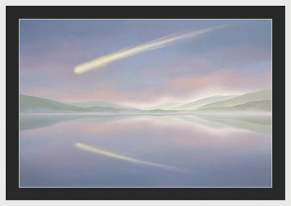Shooting Star Over Calm Lake