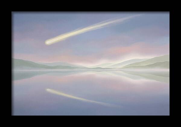 Shooting Star Over Calm Lake