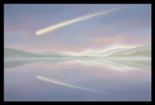 Shooting Star Over Calm Lake