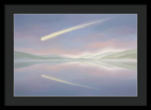 Shooting Star Over Calm Lake