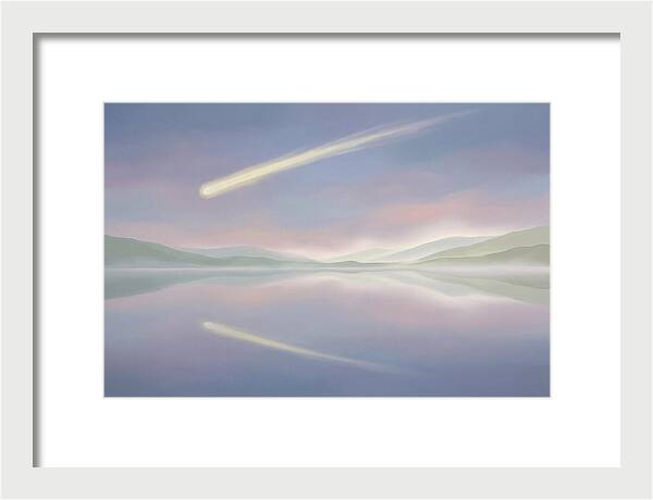 Shooting Star Over Calm Lake