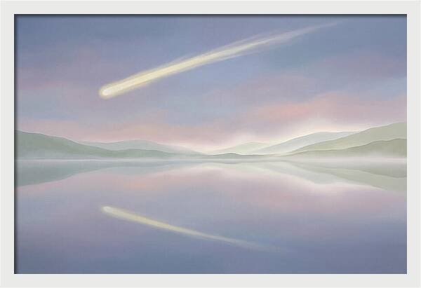 Shooting Star Over Calm Lake