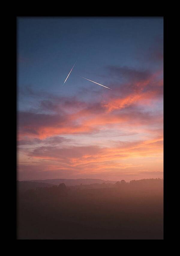 Shooting Stars Over Twilight Sky