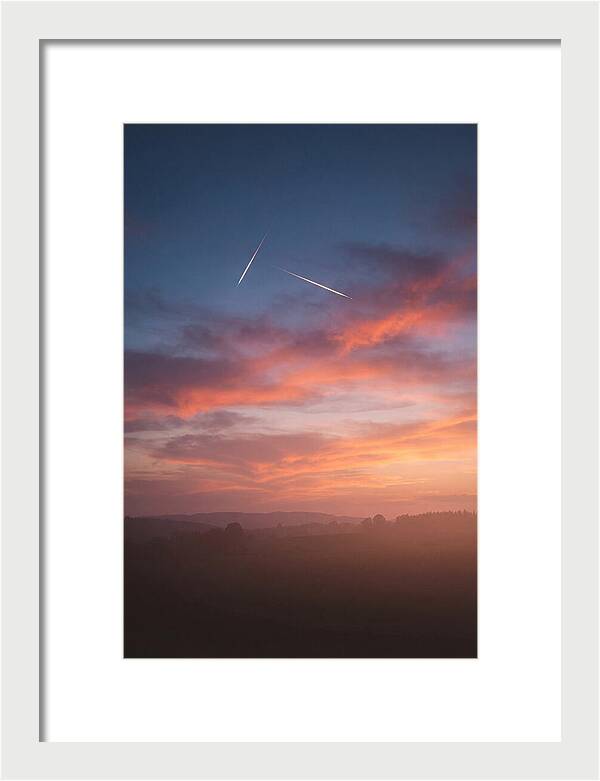 Shooting Stars Over Twilight Sky