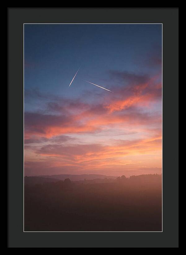 Shooting Stars Over Twilight Sky