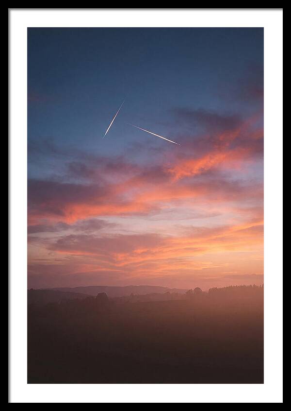 Shooting Stars Over Twilight Sky