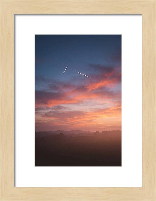 Shooting Stars Over Twilight Sky