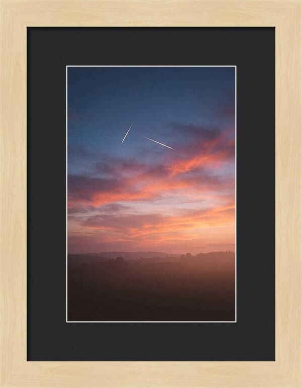 Shooting Stars Over Twilight Sky