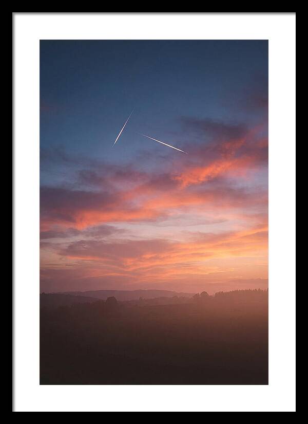 Shooting Stars Over Twilight Sky