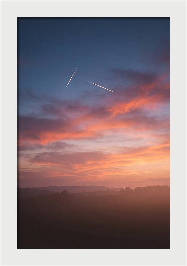 Shooting Stars Over Twilight Sky