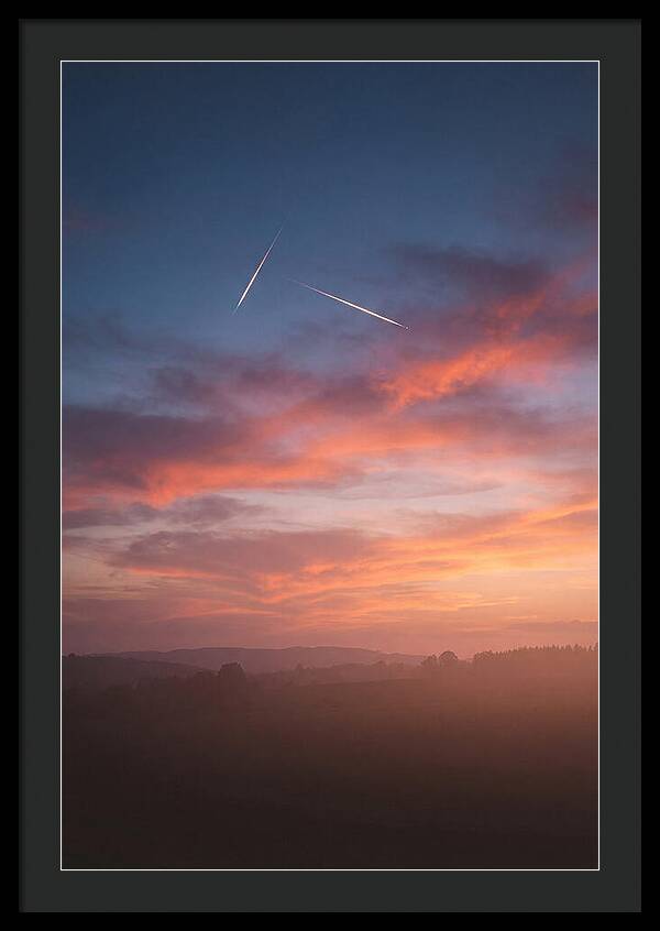 Shooting Stars Over Twilight Sky