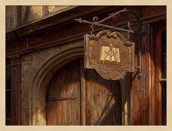 Shop Sign In Realistic Detail