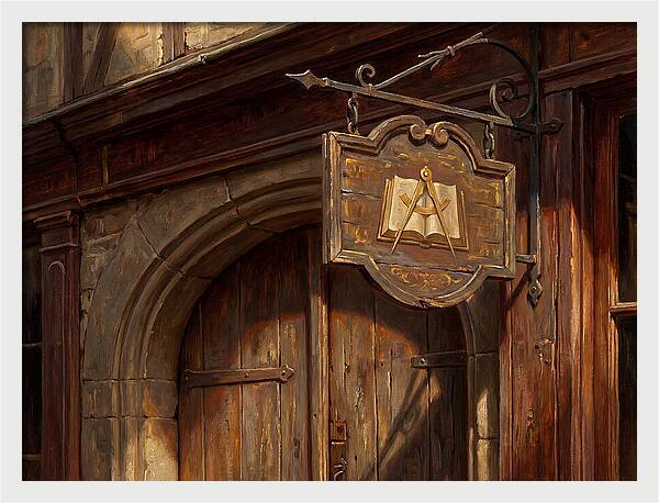 Shop Sign In Realistic Detail
