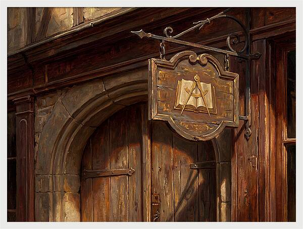 Shop Sign In Realistic Detail