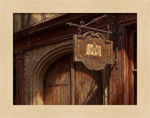 Shop Sign In Realistic Detail
