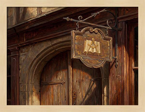 Shop Sign In Realistic Detail