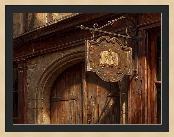 Shop Sign In Realistic Detail